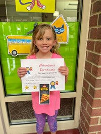 Students can be selected to be a weekly Perfect Attendance Winner!