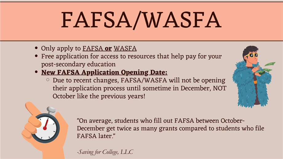 FAFSA/WASFA Updates