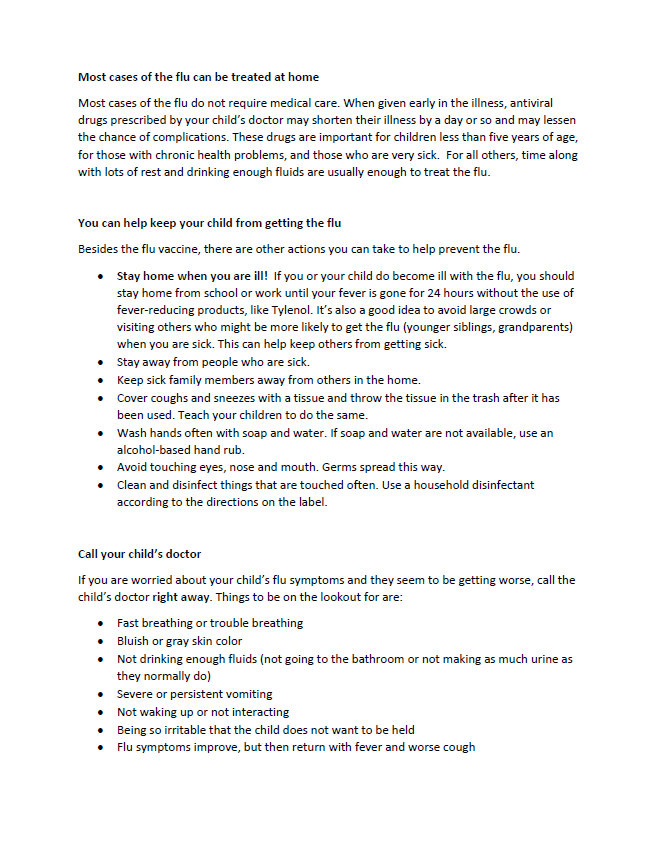 Feelings Concerned about the Flu