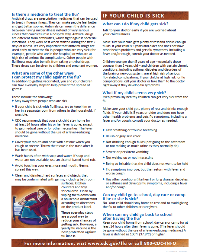 If your child is sick If your child is sick