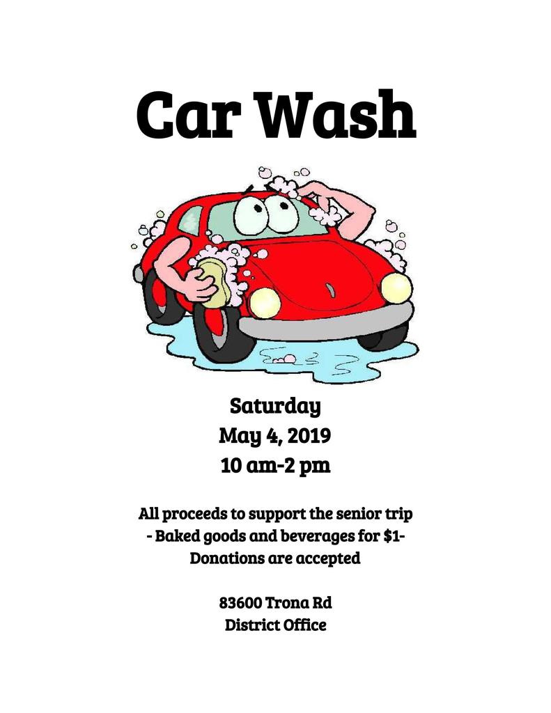 Flyer for Senior Car Wash