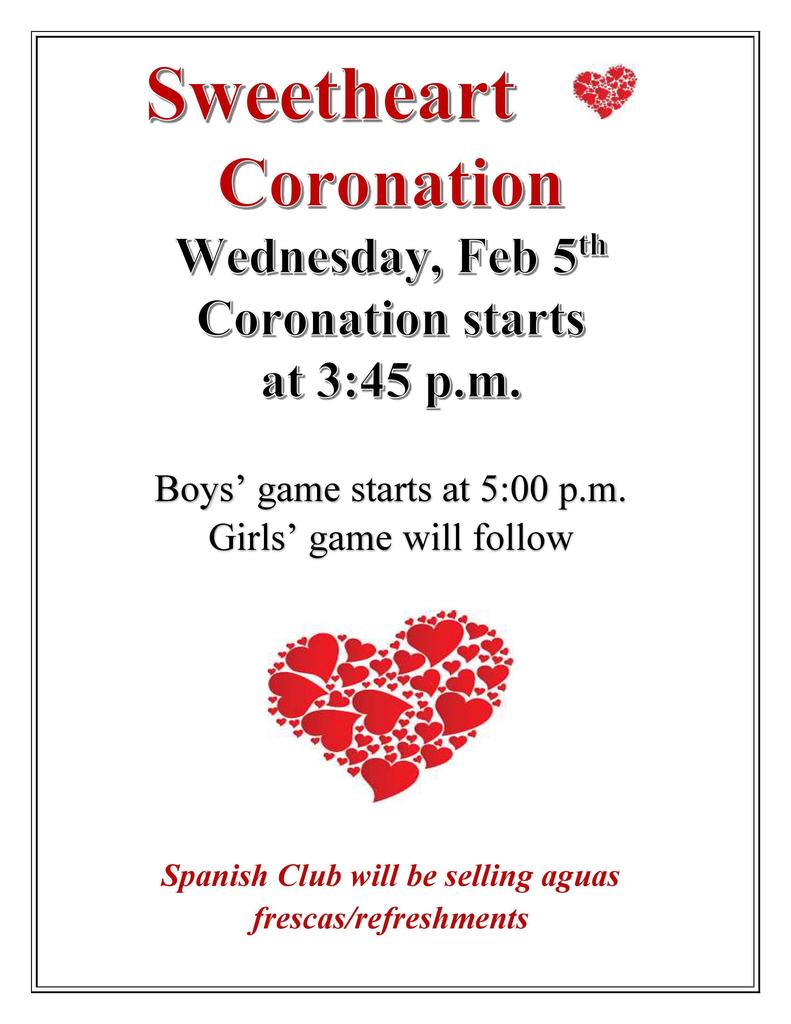 Sweetheart Coronation Flyer