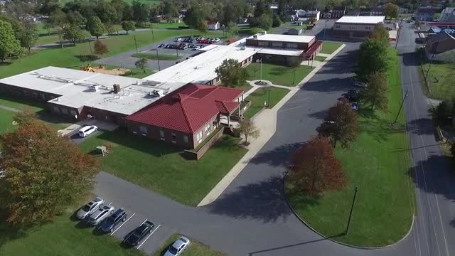 Drone footage of St. Thomas elementary