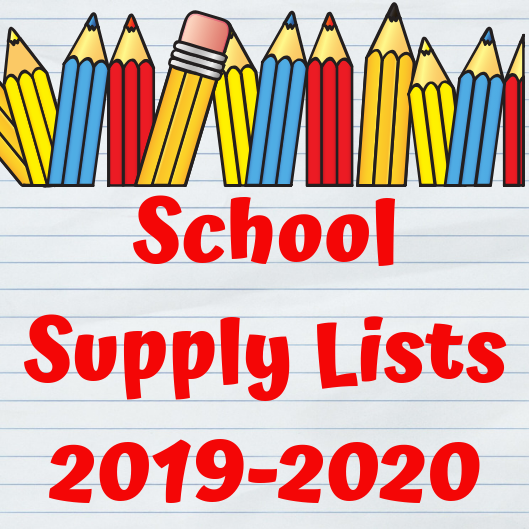 School Supply Lists 2019-2020