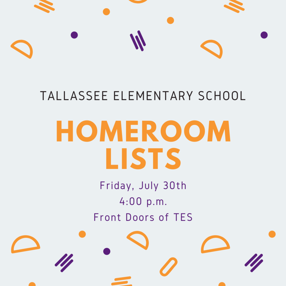 TES Homeroom Lists - July 30th