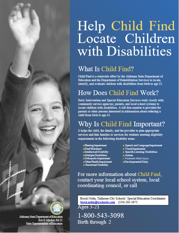 Child Find program to benefit students with disabilities