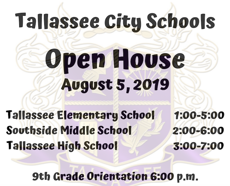 2019 Open House Schedule