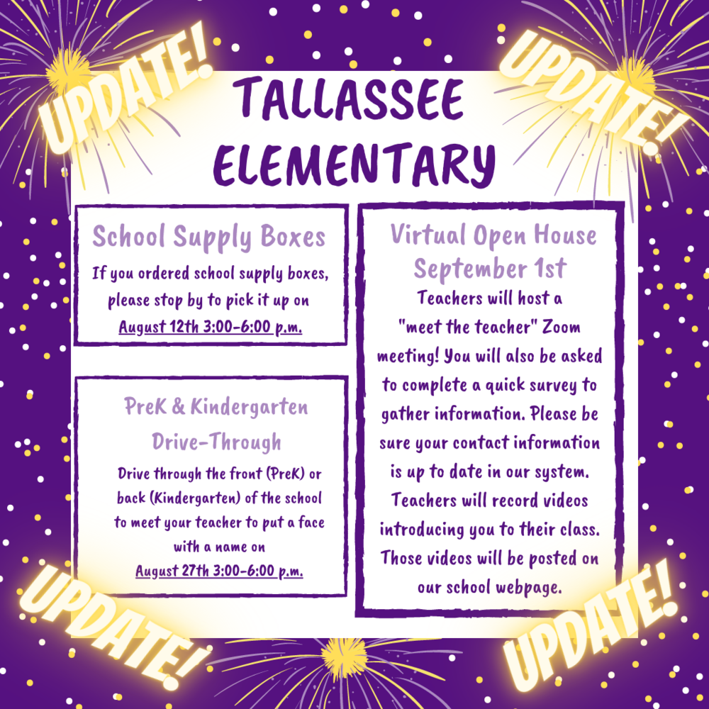 Updates from TES--New Dates