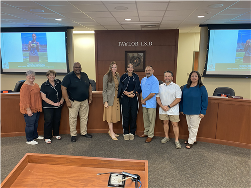 Taylor HS student Tiana Candee was recognized for her outstanding track performance by earning a spot as a Girls 22-4A Region