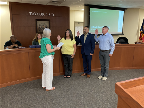 Chery Carter, Marco Ortiz, and Joseph Meller are sworn in for another term