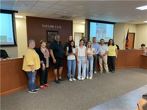 Avery Paulsen, Kaleigh Woods, Analisa Arredondo honored at board meeting