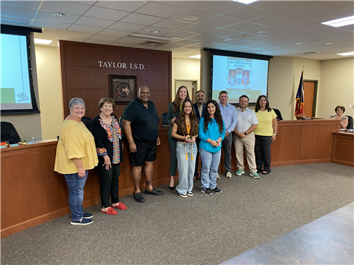 Taryn Silverthorn and Alex Rebollar honored at board meeting