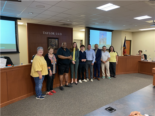 Josh Meller honored at board meeting