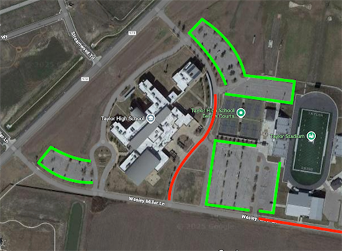 THS graduation parking map