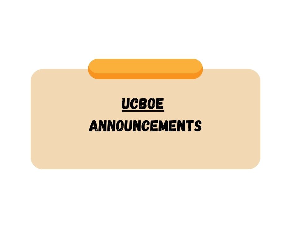 UCBOE Announcements