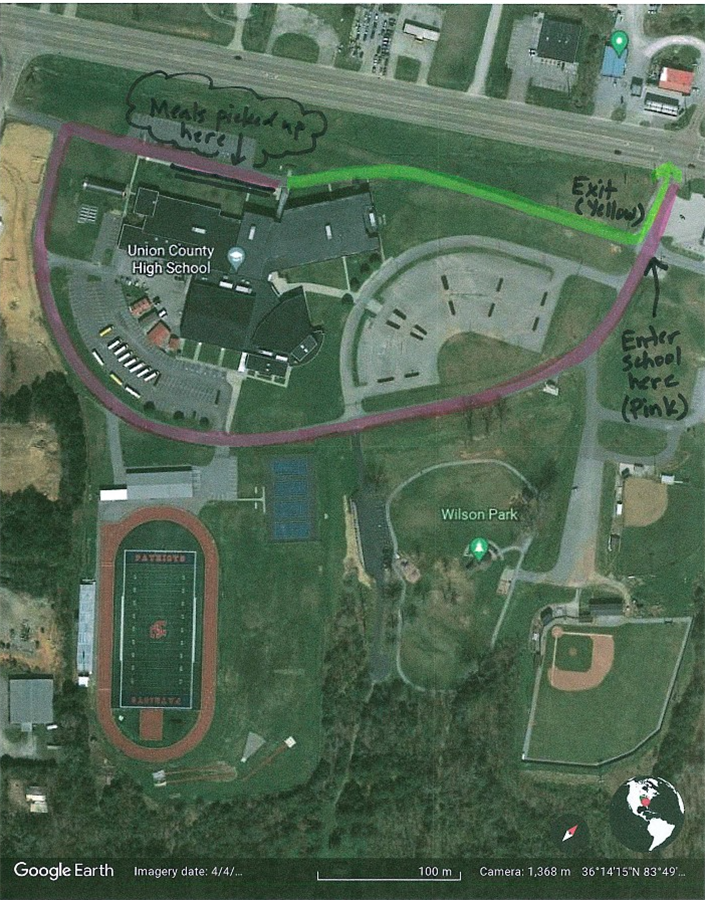 UCHS Meals Pickup Map