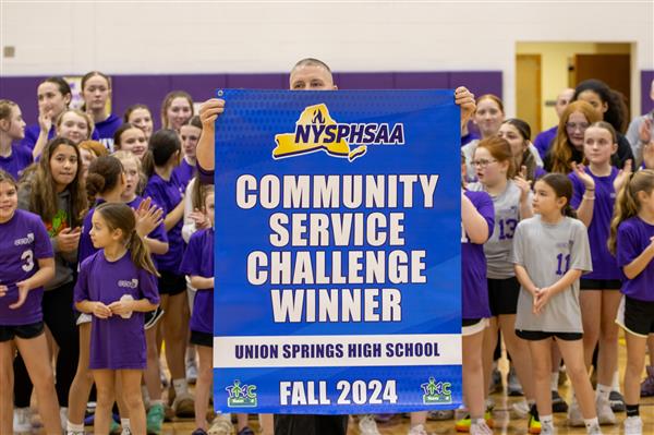Union Springs Girls Basketball Program Honored with Historic NYSPHSAA Community Service Award
