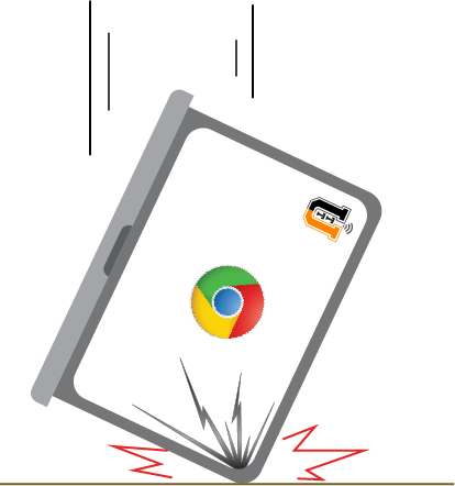Falling Chromebook