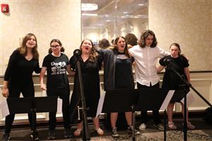 Vanguard choir singing for the Appreciation Dinner