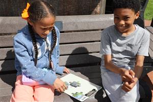 Vanguard students assembling a puzzle
