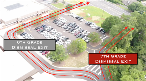 Afternoon Dismissal 6th and 7th Grade Exit 