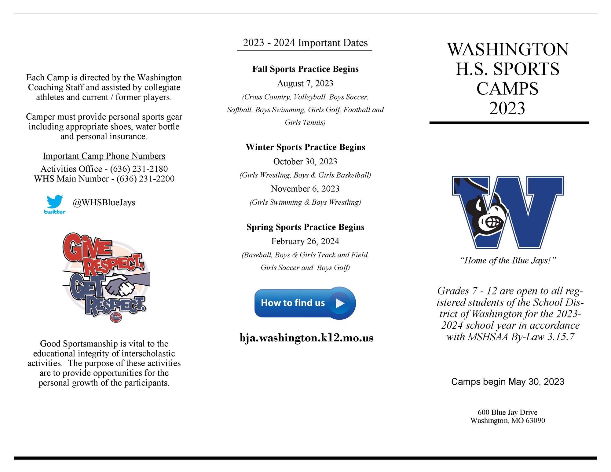 WHS Summer Camps 2023