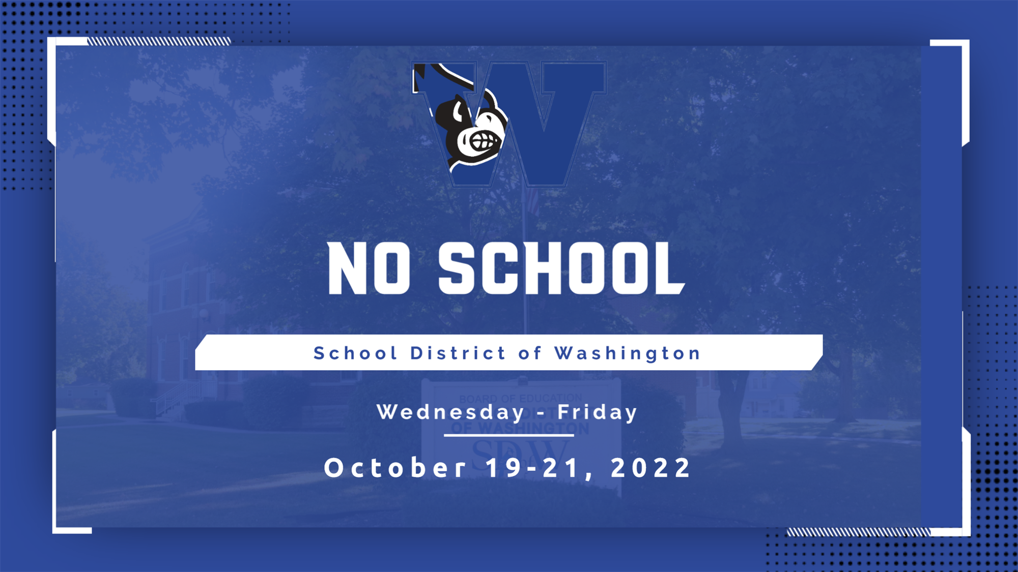 No School October 19-21