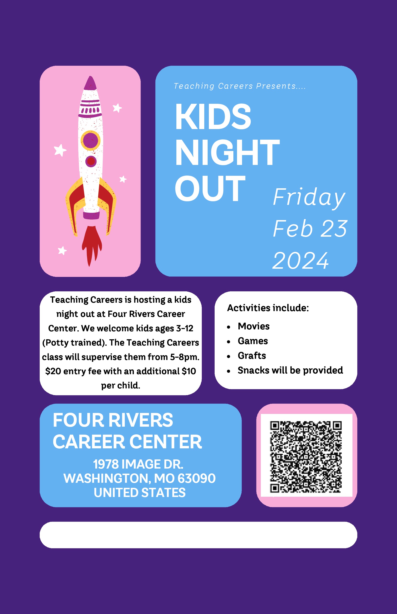 Teaching Careers Kids Night Out