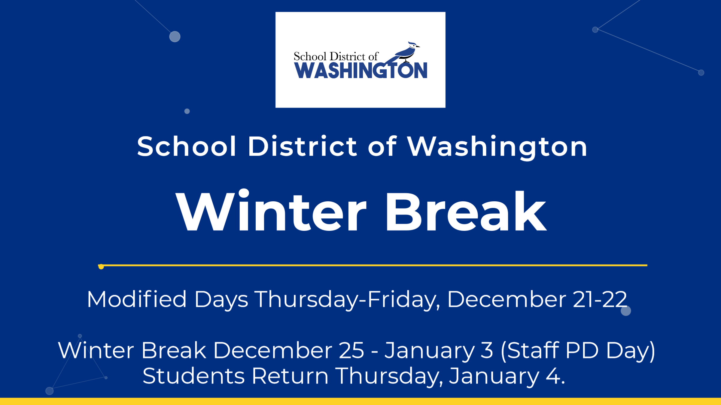 Winter Break Schedule