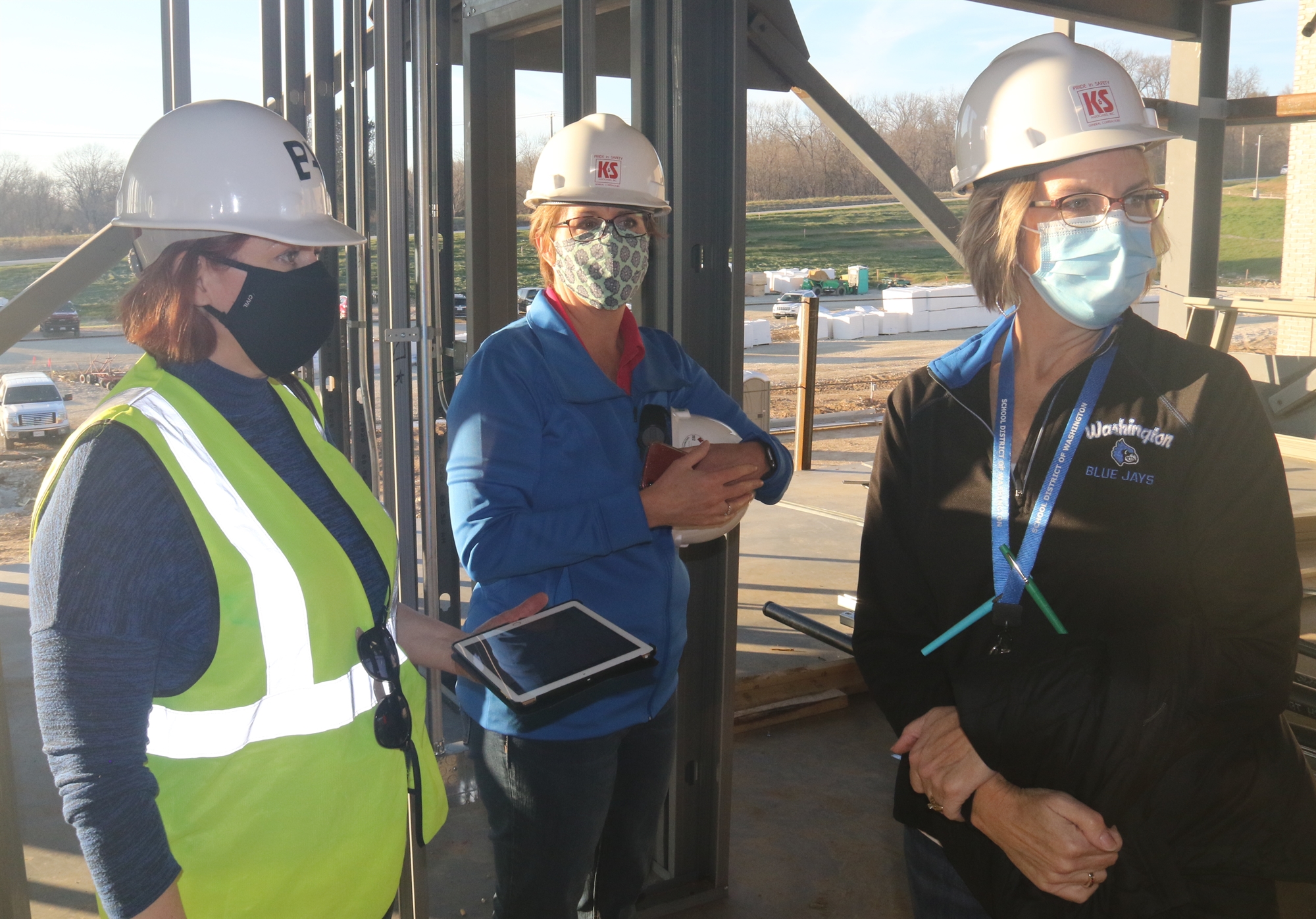 Construction work on the new South Point Elementary in the School District of Washington is progressing. The new elementary school, located at Highway 100 and St. John’s Road, will replace South Point Elementary.