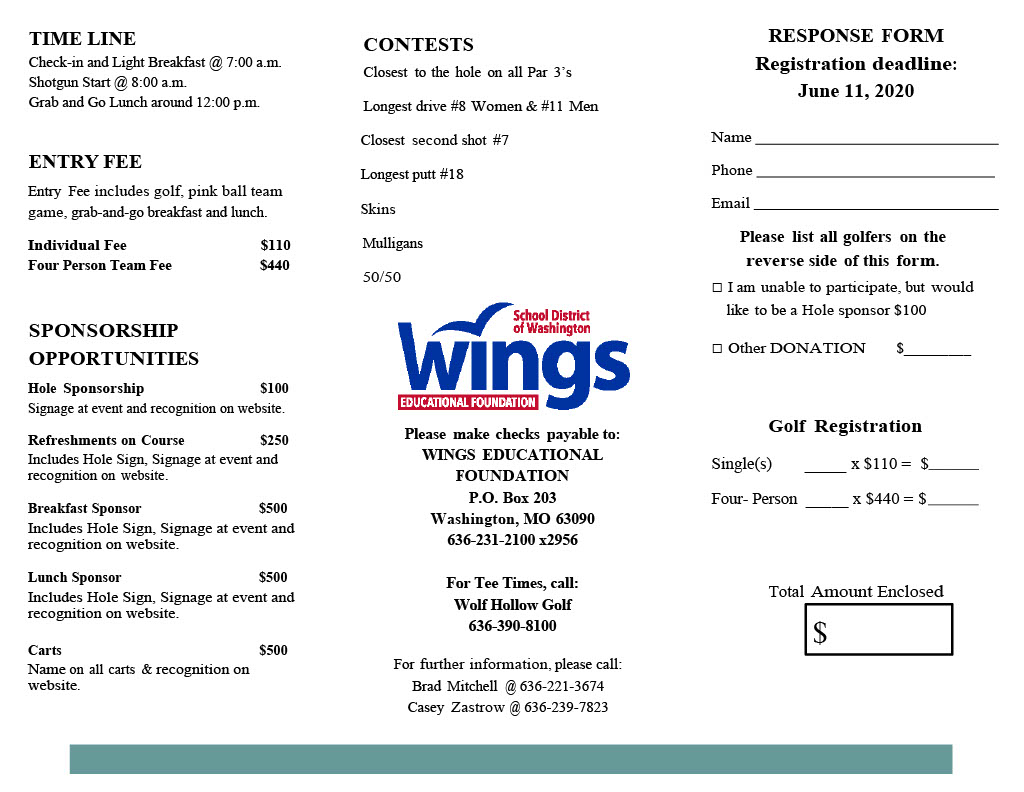 WINGS Golf Flyer