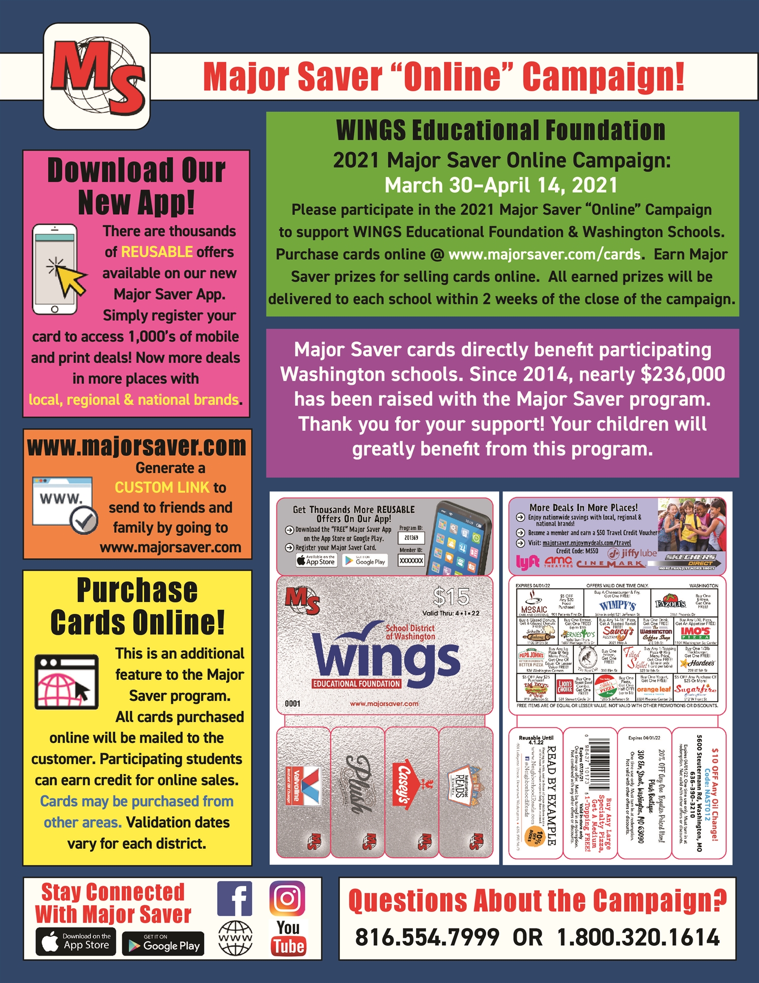 WINGS Major Saver Cards 