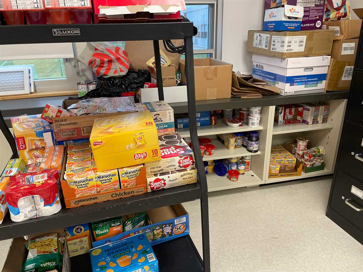 A look inside the backpack program storage room