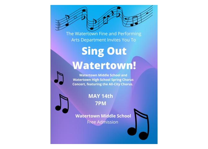 Sing Out Watertown Poster