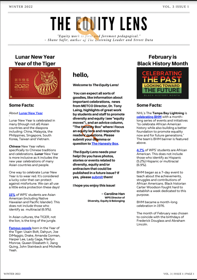 The Equity Lens Winter 2022