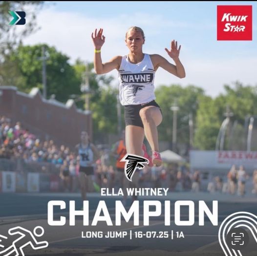 Ella Whitney is a State Champion Long Jumper