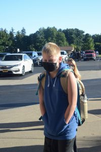 Weedsport students arrive for the first day of the 2021-22 school year