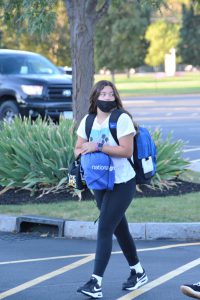 Weedsport students arrive for the first day of the 2021-22 school year