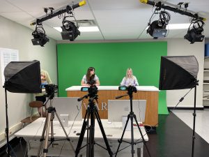 Journalism students put together the first episode of WarriorTV for the 2021-22 school year