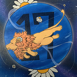  flight patch lion