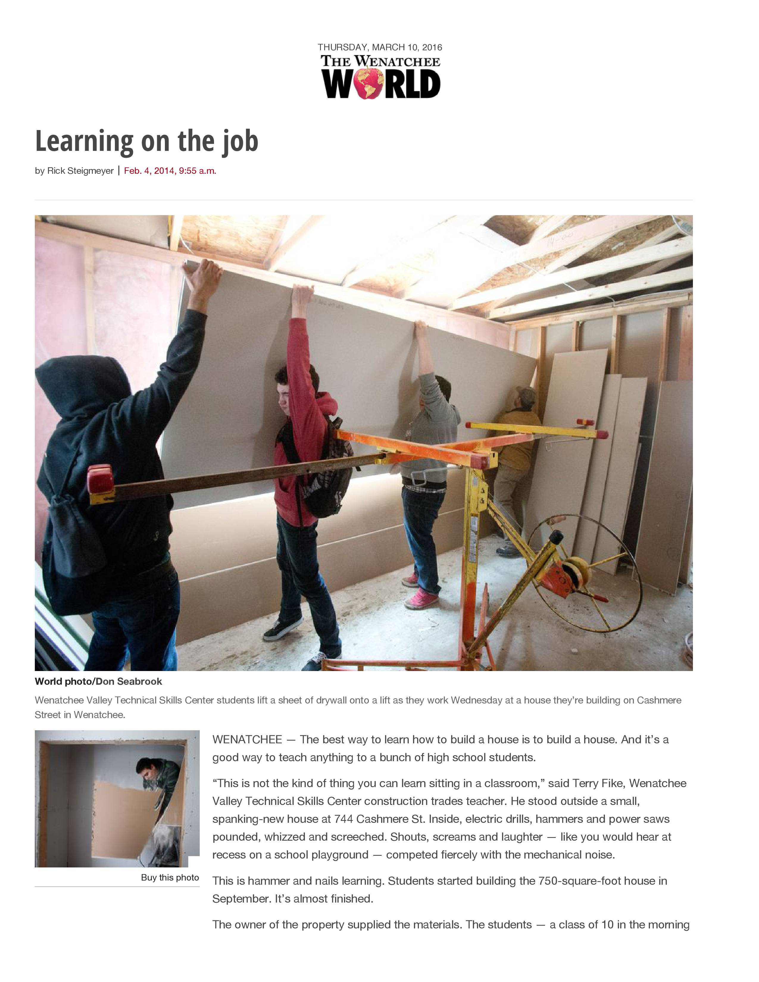 Construction news article