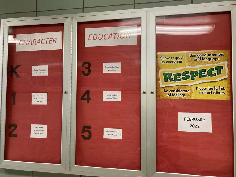February 2022 Character Education Award Winners