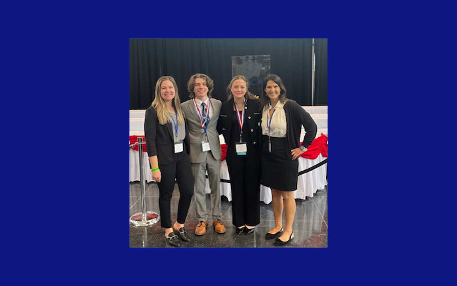 West Islip High School students Lucas Scourtos and Abigail Richardelli recently attended the 65th annual New York State DECA Career Conference from March 4-7. 