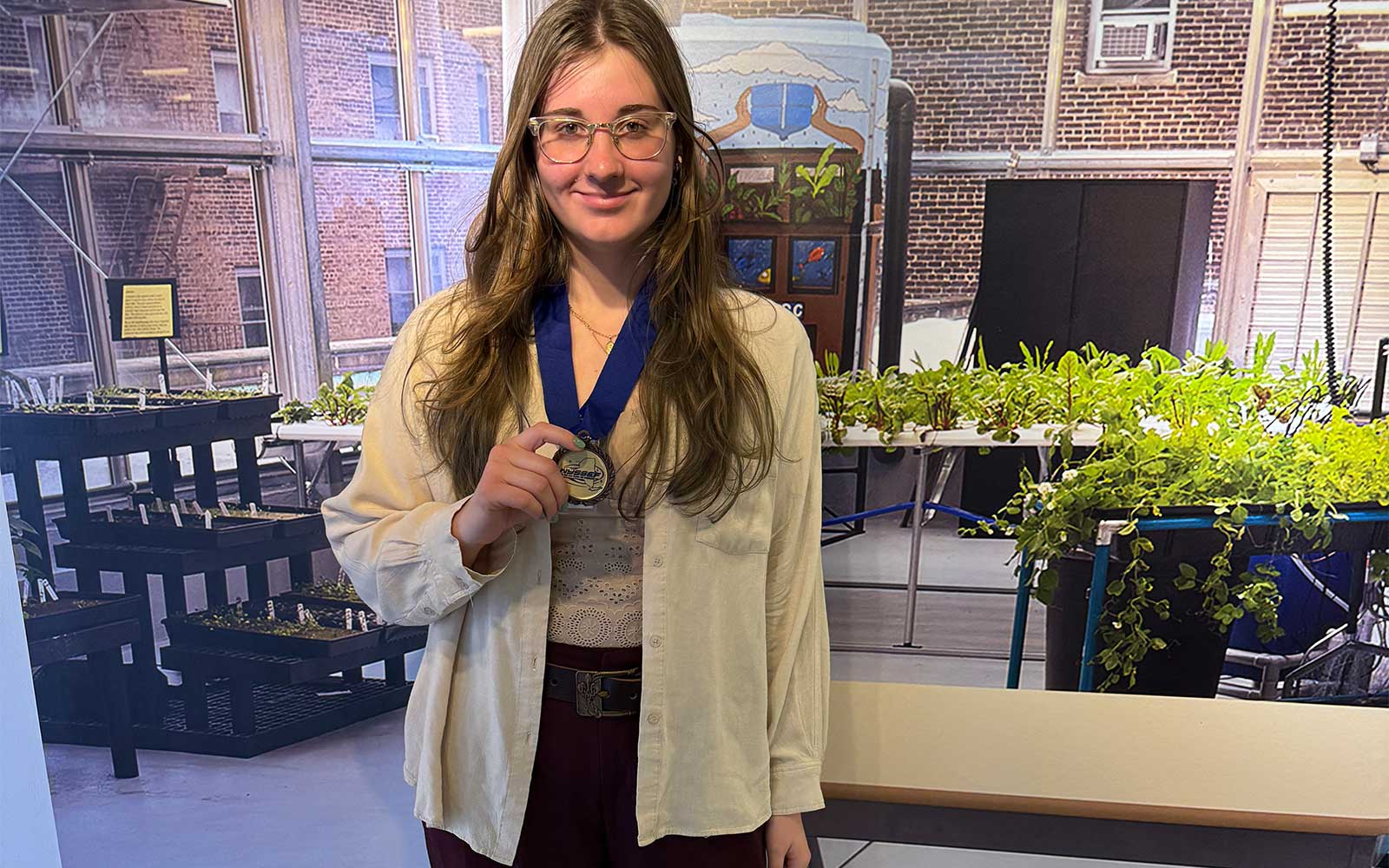 West Islip High School science research students in Mrs. Kroll’s class who competed at the New York State Science and Engineering Fair.