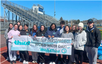 West Islip students who are part of the West Islip Thirst Project spent the afternoon of March 23 walking the West Islip High School track to celebrate World Water Day. thumbnail265442