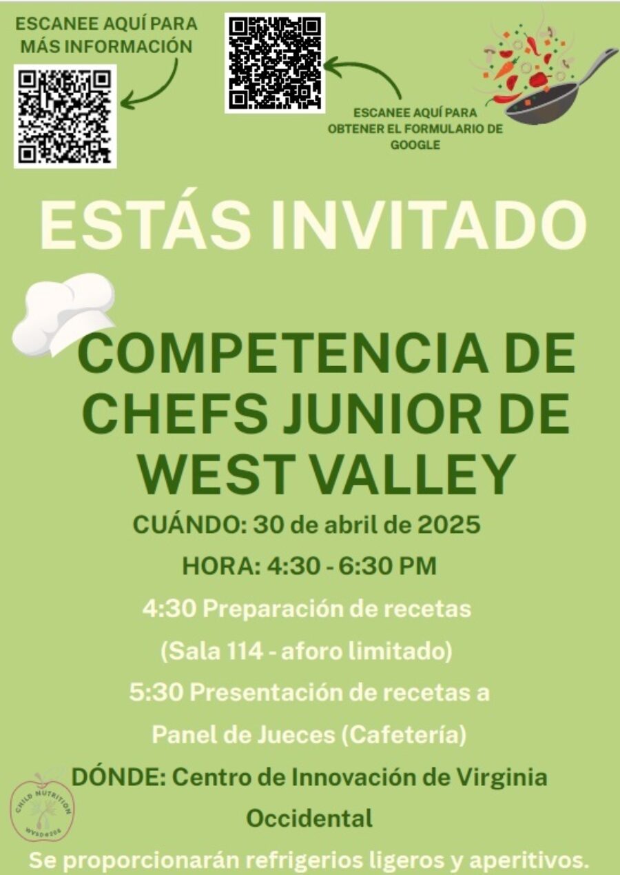Junior Chef flyer Spanish