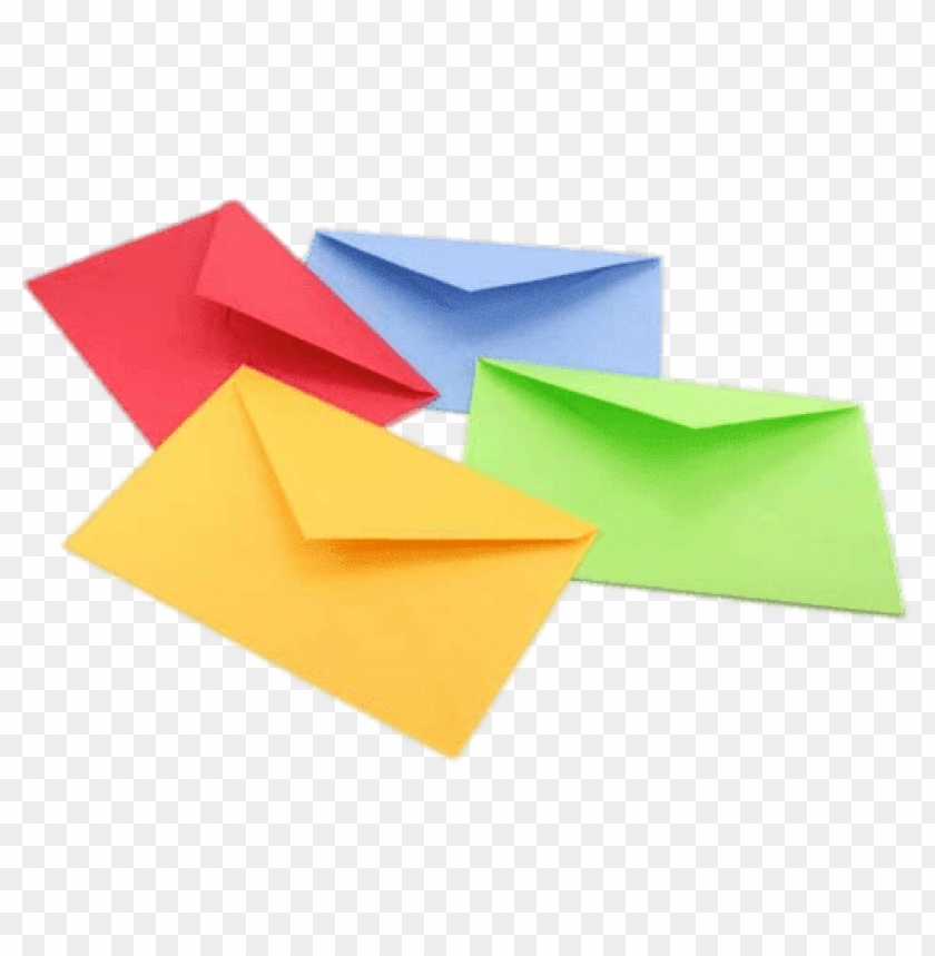 Picture of multiple colored envelopes