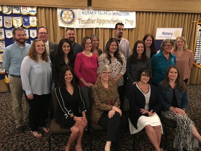 Teachers of the Year, with their Administrators