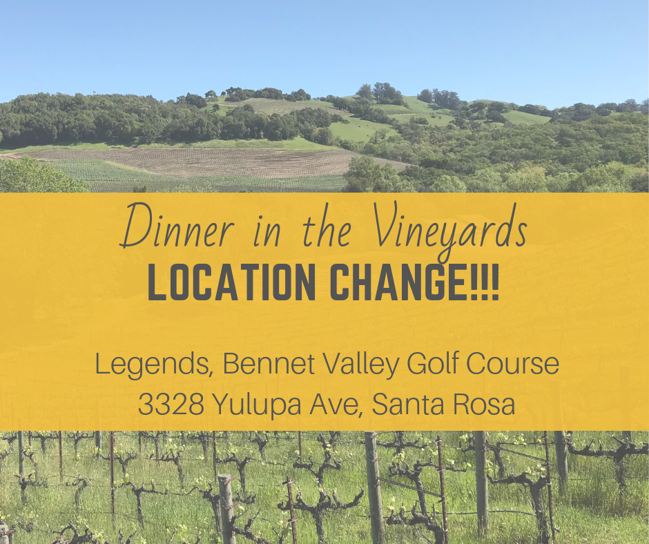 Change of Venue Notice for Dinner in the Vineyard