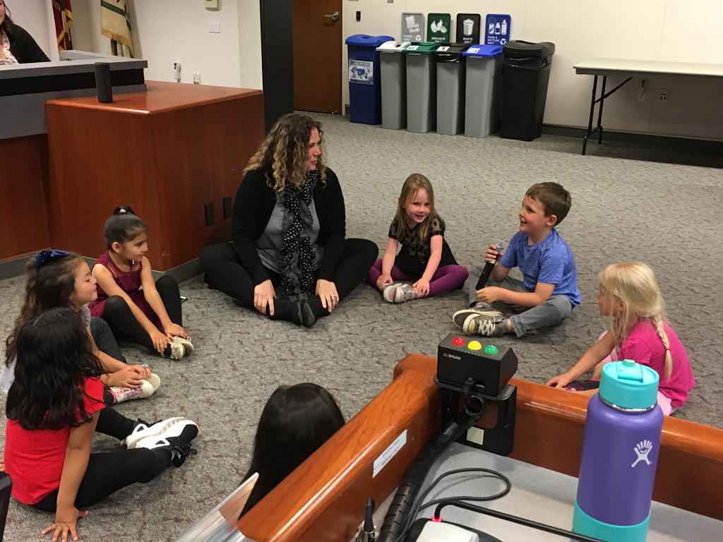 Mrs. Sevilla and her TK students showing how they do morning circle